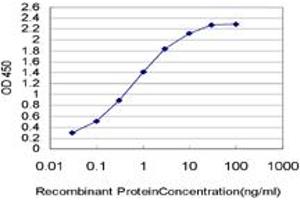 Detection limit for recombinant GST tagged IRAK4 is approximately 0. (IRAK4 抗体  (AA 1-130))