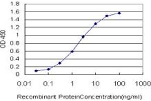 Detection limit for recombinant GST tagged SCAP1 is approximately 0. (SKAP1 抗体  (AA 1-100))