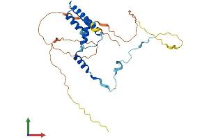 AlphaFold protein structure predicition of Human Recombinant TAF9 Protein, UniprotID Q16594