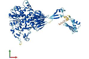 AlphaFold protein structure predicition of Human Recombinant INTS9 Protein, UniprotID Q9NV88