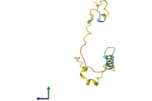 AlphaFold protein structure predicition of Mouse Recombinant Prr15l Protein, UniprotID Q8JZM2