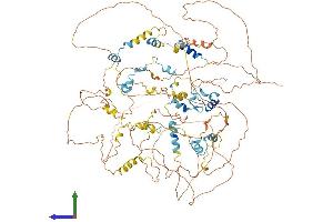 AlphaFold protein structure predicition of Mouse Recombinant Eif4enif1 Protein, UniprotID Q9EST3