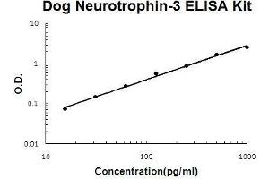 Dog Neurotrophin-3 PicoKine ELISA Kit standard curve