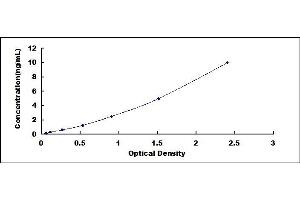 Typical standard curve (Ataxin 10 ELISA 试剂盒)