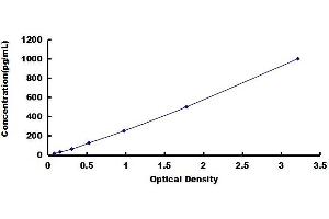 Typical standard curve (BMP2 ELISA 试剂盒)