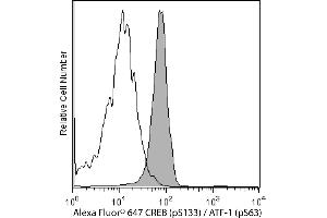 Flow Cytometry (FACS) image for anti-cAMP Responsive Element Binding Protein 1 (CREB1) (pSer133) antibody (Alexa Fluor 647) (ABIN1177048)