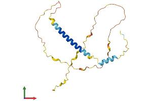 AlphaFold protein structure predicition of Mouse Recombinant Bbc3 Protein, UniprotID Q99ML1 (PUMA Protein (AA 1-193) (His tag))