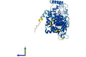 AlphaFold protein structure predicition of Human Recombinant RIC8A Protein, UniprotID Q9NPQ8 (RIC8A Protein (AA 1-531) (His tag))