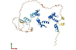 AlphaFold protein structure predicition of Human Recombinant ZNF662 Protein, UniprotID Q6ZS27