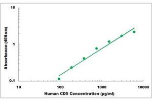 Representative Standard Curve (CD5 ELISA 试剂盒)