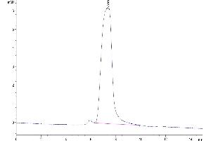 Size-exclusion chromatography-High Pressure Liquid Chromatography (SEC-HPLC) image for Chemokine (C-X3-C Motif) Ligand 1 (CX3CL1) (AA 25-336) protein (His tag) (ABIN7274440)