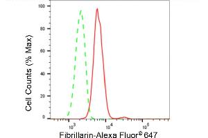 Flow cytometric analysis of Fibrillarin expression in HepG2 cells using Fibrillarin antibody (ABIN7798599), 1:2,000). (Recombinant Fibrillarin 抗体)