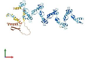 AlphaFold protein structure predicition of Human Recombinant ZNF571 Protein, UniprotID Q7Z3V5