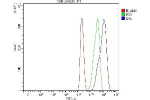 Flow Cytometry analysis of HEPA1-6 cells using anti-Sarcalumenin/Srl antibody (ABIN7599804).