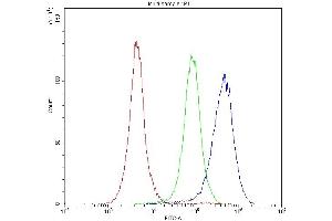 Flow Cytometry analysis of CACO-2 cells using anti-CYP1A1 antibody (ABIN3043819).