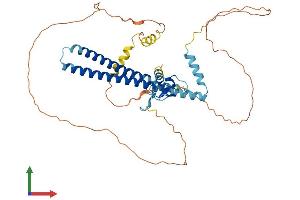 AlphaFold protein structure predicition of Mouse Recombinant Ing3 Protein, UniprotID Q8VEK6