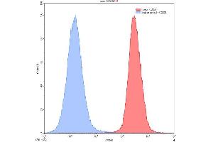 Detection of CD276 in ChoK1 transfected with target gene using Polyclonal Antibody to Cluster Of Differentiation 276 (CD276) (CD276 抗体  (AA 47-219))