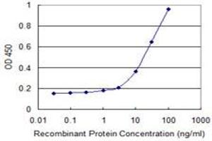 Detection limit for recombinant GST tagged THOC3 is 1 ng/ml as a capture antibody. (THO Complex 3 抗体  (AA 252-351))