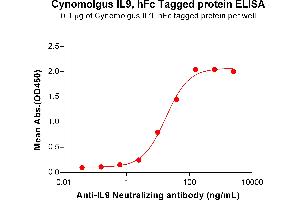 ELISA image for Interleukin 9 (IL9) (AA 19-144) protein (Fc Tag) (ABIN7490679)