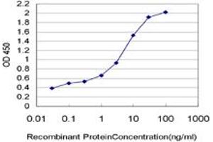 Detection limit for recombinant GST tagged HELZ is approximately 0. (HELZ 抗体  (AA 1-100))