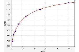 Typical standard curve (Calpastatin ELISA 试剂盒)