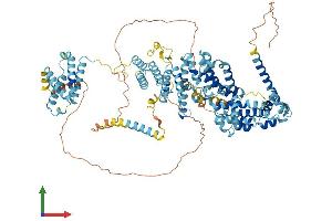 AlphaFold protein structure predicition of Human Recombinant EIF3C Protein, UniprotID Q99613