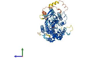 AlphaFold protein structure predicition of Human Recombinant HGSNAT Protein, UniprotID Q68CP4 (HGSNAT Protein (AA 1-663) (His tag))