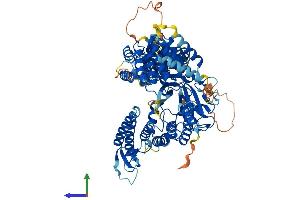 AlphaFold protein structure predicition of Human Recombinant SMYD4 Protein, UniprotID Q8IYR2
