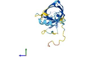 AlphaFold protein structure predicition of Human Recombinant ERVK-18 Protein, UniprotID P63123