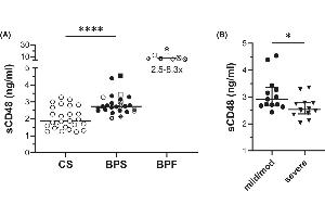 Serum levels of sCD48 are elevated in BP. (CD48 ELISA 试剂盒)