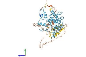 AlphaFold protein structure predicition of Human Recombinant ZSCAN23 Protein, UniprotID Q3MJ62