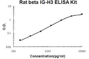 Rat beta IG-H3/TGFBI PicoKine ELISA Kit standard curve (TGFBI ELISA 试剂盒)