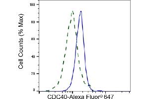 Validation of CDC40 knockdown using flow cytometry.