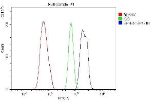 Flow Cytometry analysis of Ana-1 cells using anti-EPHB2 antibody (ABIN7601057).