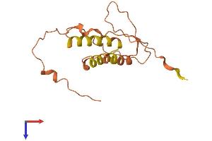 AlphaFold protein structure predicition of Human Recombinant CLUHP3 Protein, UniprotID Q96NS8