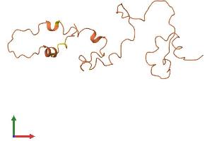 AlphaFold protein structure predicition of Human Recombinant KRTAP9-8 Protein, UniprotID Q9BYQ0