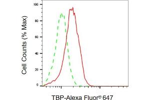 Flow cytometric analysis of TBP expression in HAP-1 cells using TBP antibody (ABIN7800516), 1:2,000). (TBP 抗体)
