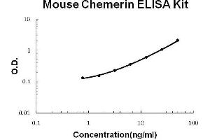 Mouse Chemerin/RARRES2 PicoKine ELISA Kit standard curve (Chemerin ELISA 试剂盒)