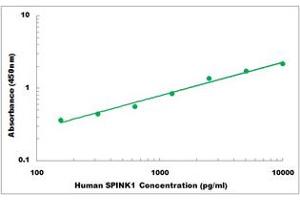 Representative Standard Curve (SPINK1 ELISA 试剂盒)