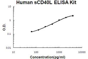 Human sCD40L Accusignal ELISA Kit Human sCD40L AccuSignal ELISA Kit standard curve. (CD40 Ligand ELISA 试剂盒)