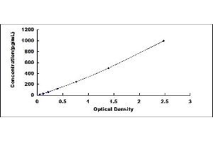 Typical standard curve (VEGFC ELISA 试剂盒)