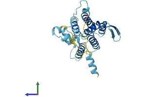 AlphaFold protein structure predicition of Human Recombinant DERL2 Protein, UniprotID Q9GZP9