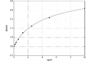 A typical standard curve (ALOX5 ELISA 试剂盒)