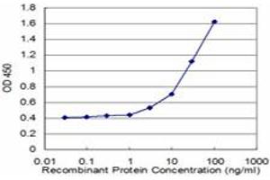 Detection limit for recombinant GST tagged BNIP1 is approximately 3ng/ml as a capture antibody. (BNIP1 抗体  (AA 1-228))