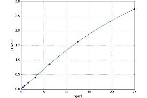 A typical standard curve (Aryl Hydrocarbon Receptor ELISA 试剂盒)