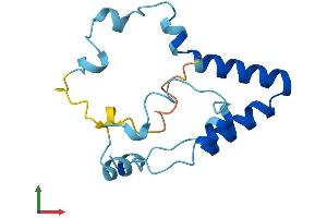 AlphaFold protein structure predicition of Mouse Recombinant Pomp Protein, UniprotID Q9CQT5
