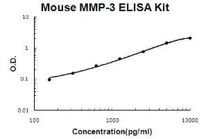 Mouse MMP-3 PicoKine ELISA Kit standard curve (MMP3 ELISA 试剂盒)