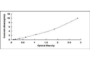 Typical standard curve (LY75/DEC-205 ELISA 试剂盒)