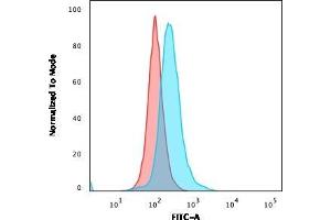 Flow Cytometric Analysis of PFA-fixed Ramos cells. (CD5 抗体  (AA 269-366))