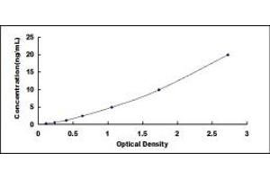 Typical standard curve (Aquaporin 5 ELISA 试剂盒)